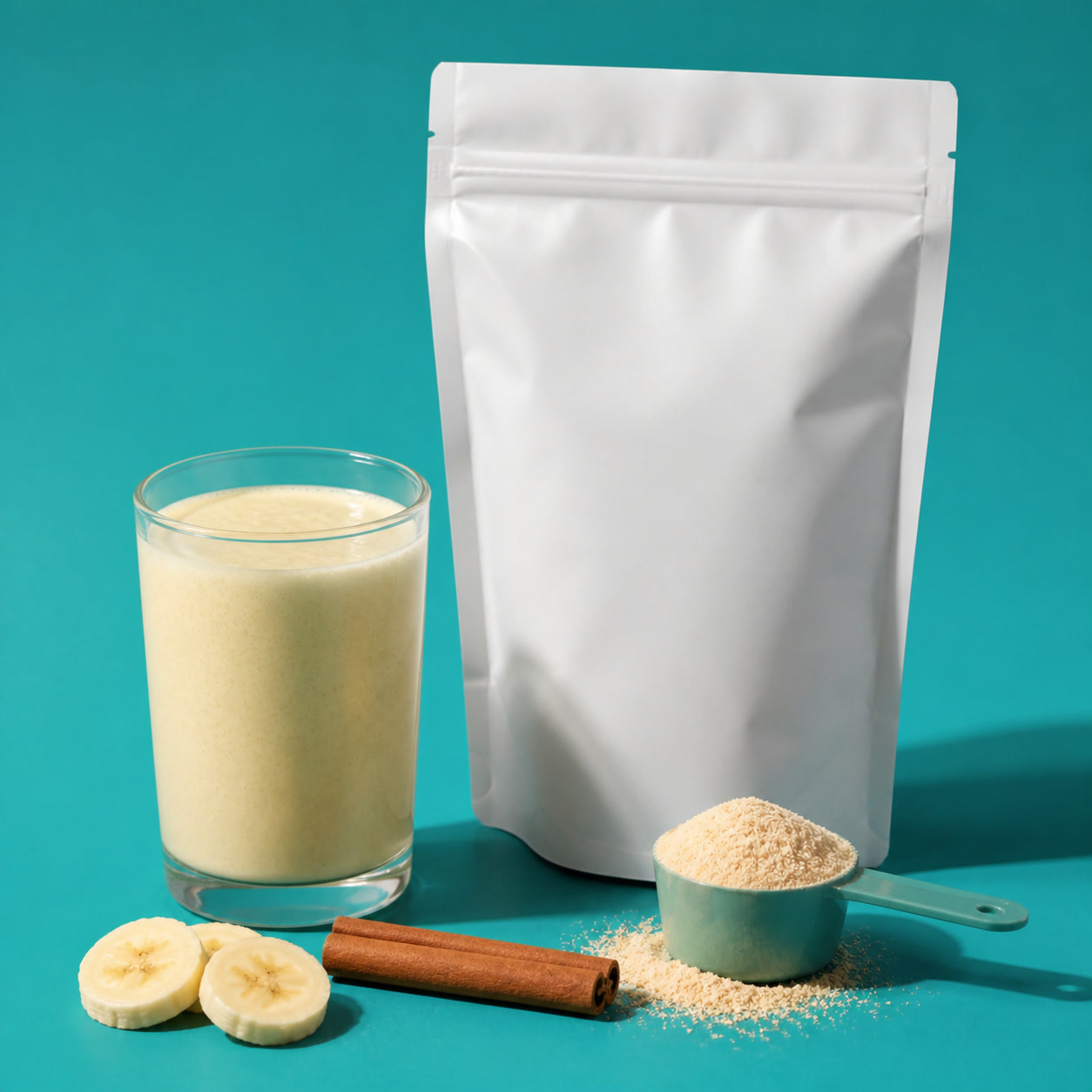 Foundry Fuel Banana Cinnamon protein powder pack with flavour ingredients