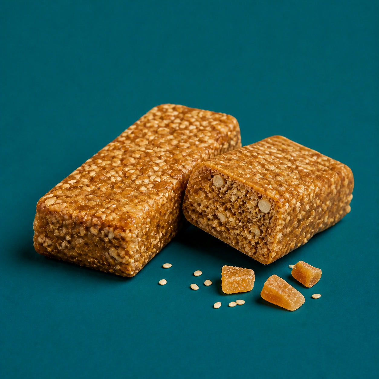 Foundry Fuel Ginger Sesame protein bar pack with flavour ingredients