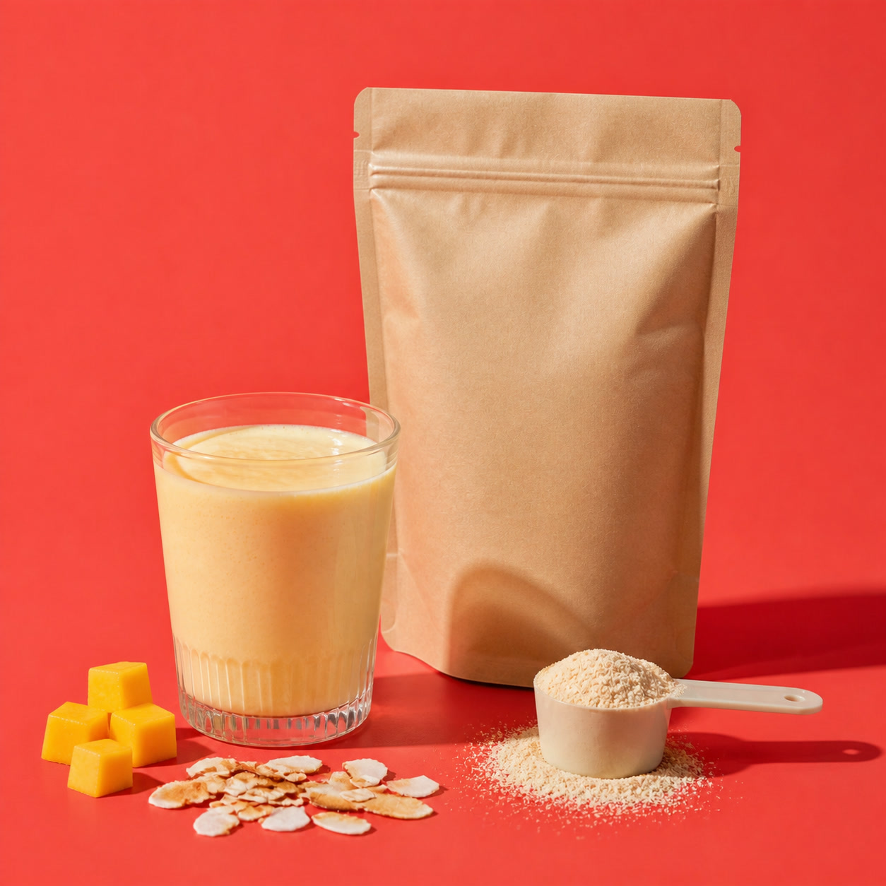 Foundry Fuel Mango Coconut Plant protein powder pack with flavour ingredients