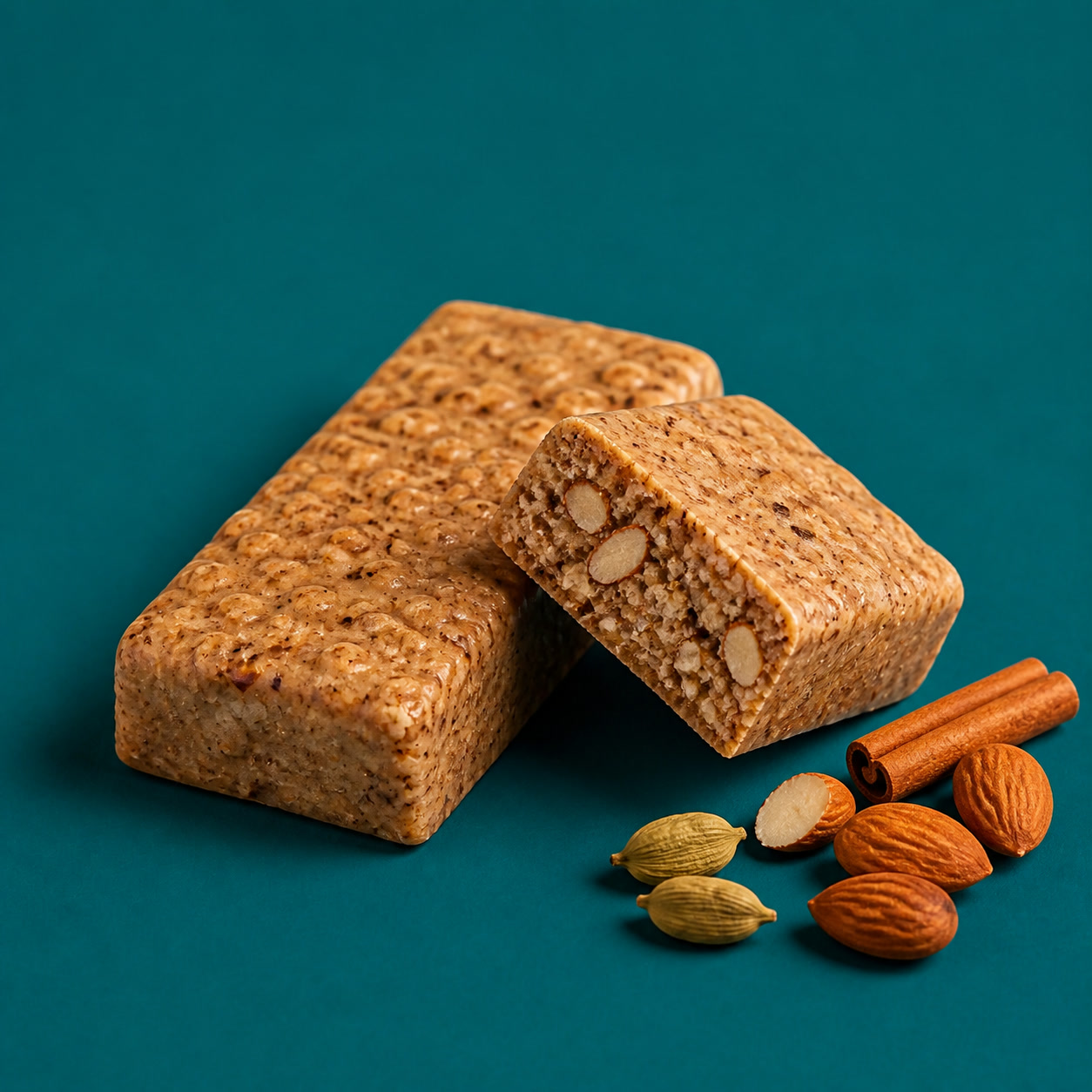 Foundry Fuel Masala Chai Almond protein bar pack with flavour ingredients