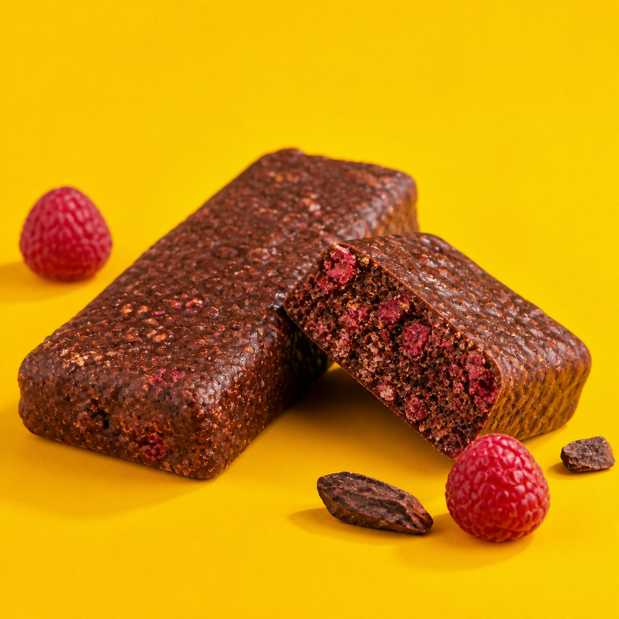 Foundry Fuel Raspberry Cocoa protein bar pack with flavour ingredients